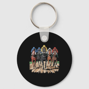 Horse Racing Jockey Racer Derby Rider Gifts Mannen Sleutelhanger