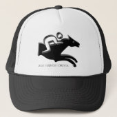 Horse Racing Jockey Riding Logo Trucker Pet (Voorkant)