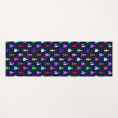 Horse Racing Jockey Silks op Navy Blue Yogamat (Voorkant (horizontaal))