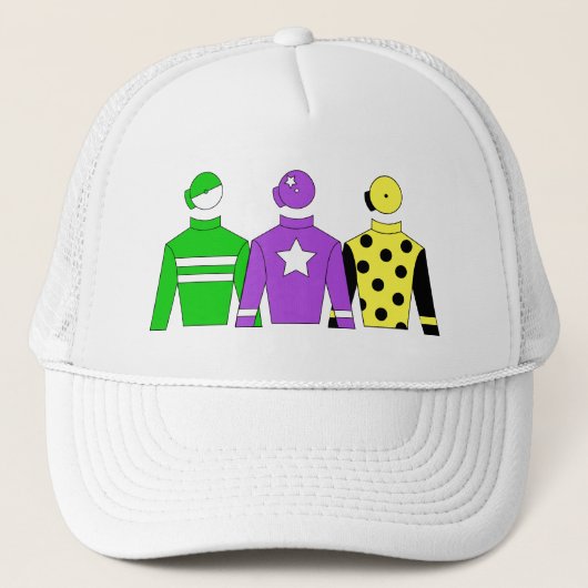 Horse Racing Jockey Silks Trucker Pet (Voorkant)