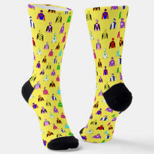 Horse Racing Jockey Silks Yellow Sokken