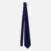 Horse Racing Jockey Trainer Monogram Initiaal Blau Stropdas (Achterkant)