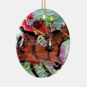Horse Racing Keramisch Ornament (Rechts)