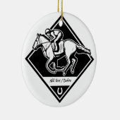 Horse Racing Keramisch Ornament (Rechts)
