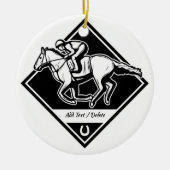 Horse Racing Keramisch Ornament (Voorkant)