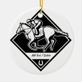 Horse Racing Keramisch Ornament