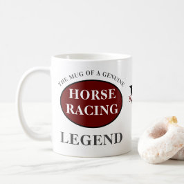 Horse Racing Legend Monogram Jouw naam toevoegen Koffiemok