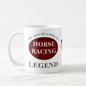 Horse Racing Legend Monogram Jouw naam toevoegen Koffiemok (Links)