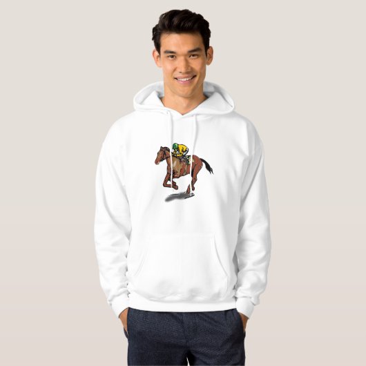 Horse Racing Mannen Hoodie (Voorkant volledig)