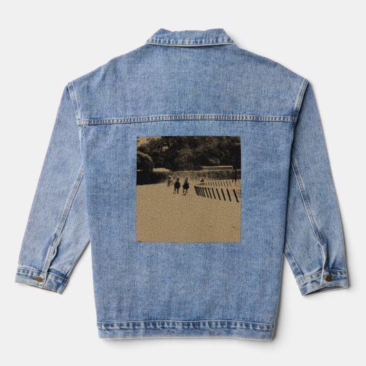 Horse Racing Muddy Track Grunge Denim Jacket (Achterkant)