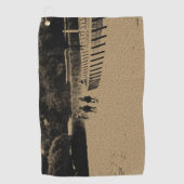 Horse Racing Muddy Track Grunge Golfhanddoek (Voorkant)