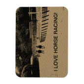 Horse Racing Muddy Track Grunge Magneet (Verticaal)