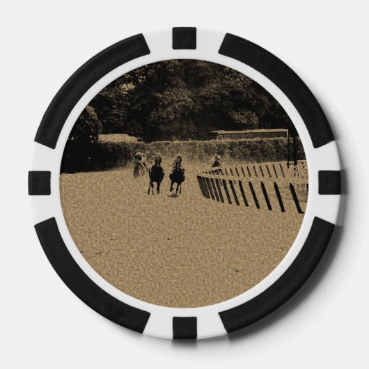 Horse Racing Muddy Track Grunge Poker Chips (Voorkant)