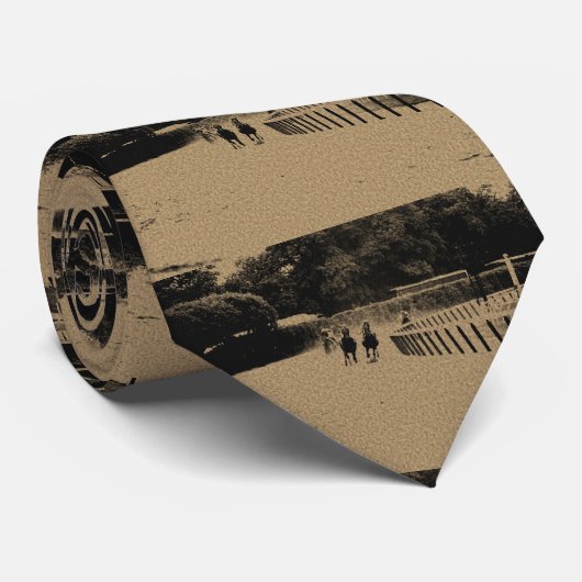 Horse Racing Muddy Track Grunge Stropdas (Opgerold)