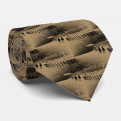 Horse Racing Muddy Track Grunge Stropdas (Opgerold)