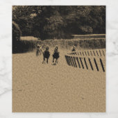 Horse Racing Muddy Track Grunge Wijn Etiket (Enkel label)