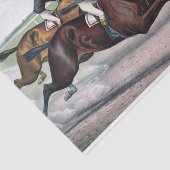 Horse Racing Neck en Neck Decoupage Tissuepapier (Detail)