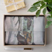 Horse Racing Neck en Neck Decoupage Tissuepapier (Geschenk)