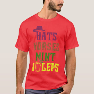 Horse Racing Petten Paarden en Mint Juleps Derby f T-shirt