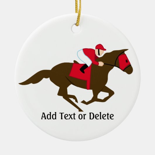 Horse Racing - SRF Keramisch Ornament (Voorkant)