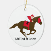 Horse Racing - SRF Keramisch Ornament (Links)