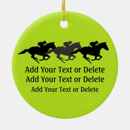 Horse Racing - SRF Keramisch Ornament (Achterkant)