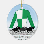 Horse Racing - SRF Keramisch Ornament (Links)