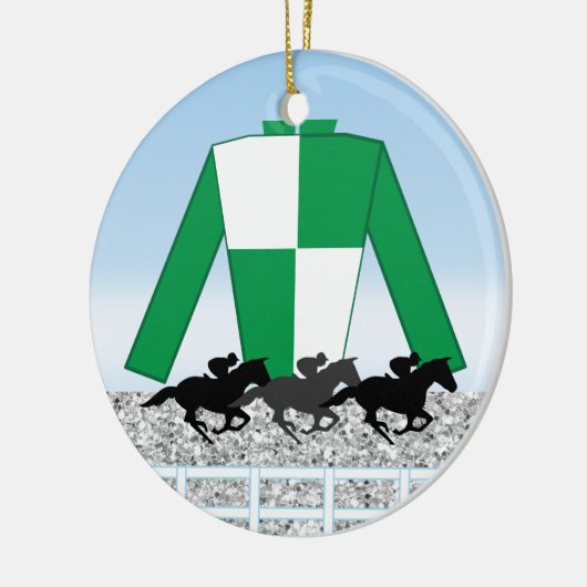 Horse Racing - SRF Keramisch Ornament (Links)