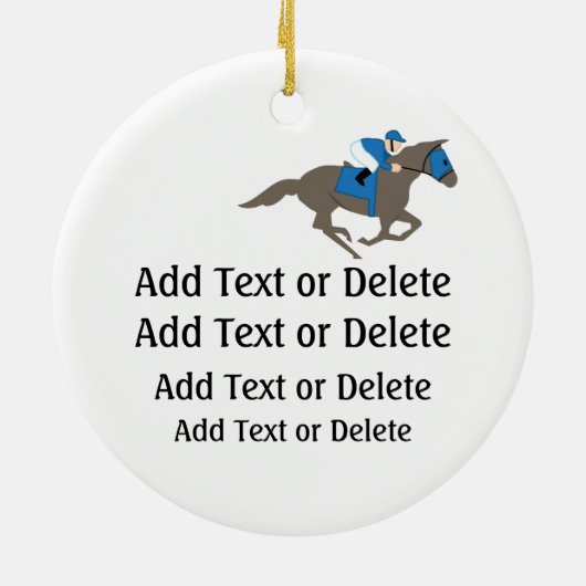 Horse Racing - SRF Keramisch Ornament (Achterkant)