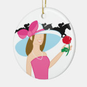 Horse Racing - SRF Keramisch Ornament (Links)