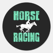 Horse Racing Srt Fanatics Speed And On Ronde Sticker (Voorkant)