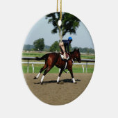 Horse Racing-versiering Keramisch Ornament (Rechts)
