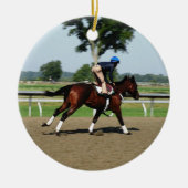 Horse Racing-versiering Keramisch Ornament (Voorkant)