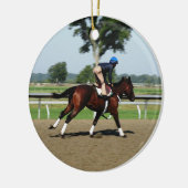 Horse Racing-versiering Keramisch Ornament (Links)