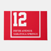 Horse Racing Zadellaken Huisnummers Adres Deurmat (Voorkant)