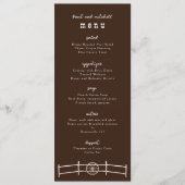 Horse Rail Fence Wagon Wheel Dinner Menu (Voorkant)