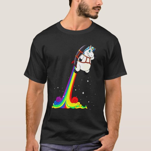 Horse Rainbow Jetpack Animal Pun T-shirt (Voorkant)