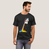 Horse Rainbow Jetpack Animal Pun T-shirt (Voorkant volledig)