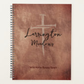 Horse Ranch Business Western Cross Logo Gepersonal Planner (Voorkant)