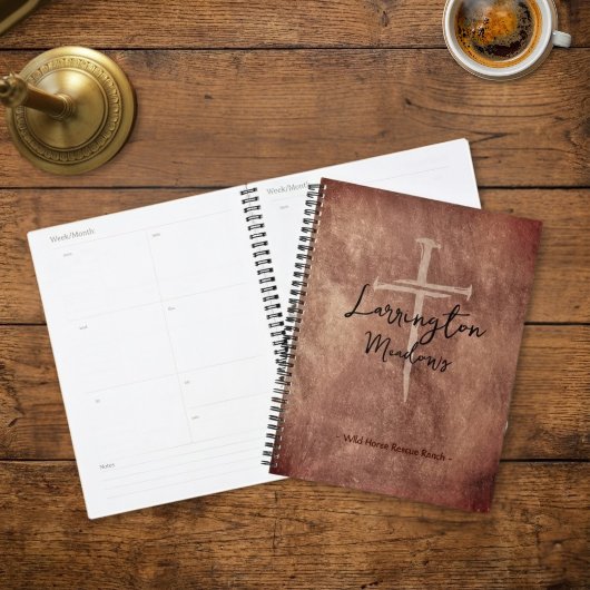 Horse Ranch Business Western Cross Logo Gepersonal Planner