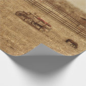 Horse Ranch Country Westerne textuur Cadeaupapier (Hoek)