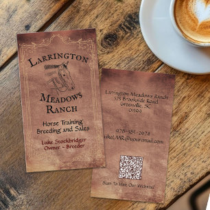 Horse Ranch  Logo QR-code Visitekaartje