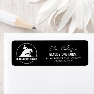 Horse ranch logo reining westerne schuur branding etiket