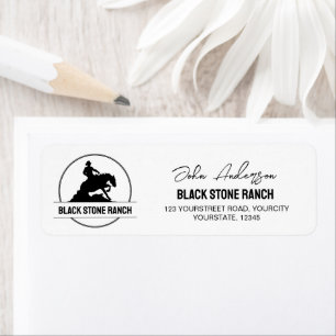 Horse ranch logo reining westerne schuur branding etiket