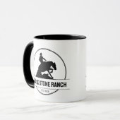 Horse ranch logo reining westerne schuur branding mok (Voorkant links)