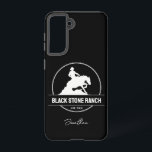Horse ranch logo reining westerne schuur branding samsung galaxy hoesje<br><div class="desc">Paardenranch logo met glijdende reining paardenvector,  paardenstal,  paardenstal logo design,  branding voor uw paardenbedrijf. U kunt dit ontwerp overbrengen naar een ander product op Zazzle,  kijk naar: "Transfer design to a product"!</div>