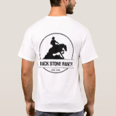 Horse ranch logo reining westerne schuur branding t-shirt (Achterkant)