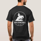 Horse ranch logo reining westerne schuur branding t-shirt (Achterkant)