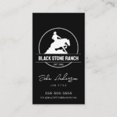 Horse ranch logo reining westerne schuur branding visitekaartje (Voorkant)