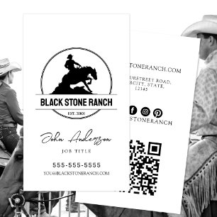 Horse ranch logo reining westerne schuur branding visitekaartje
